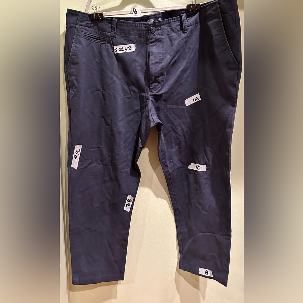 Old navy blue chinos size 42 professionally altered